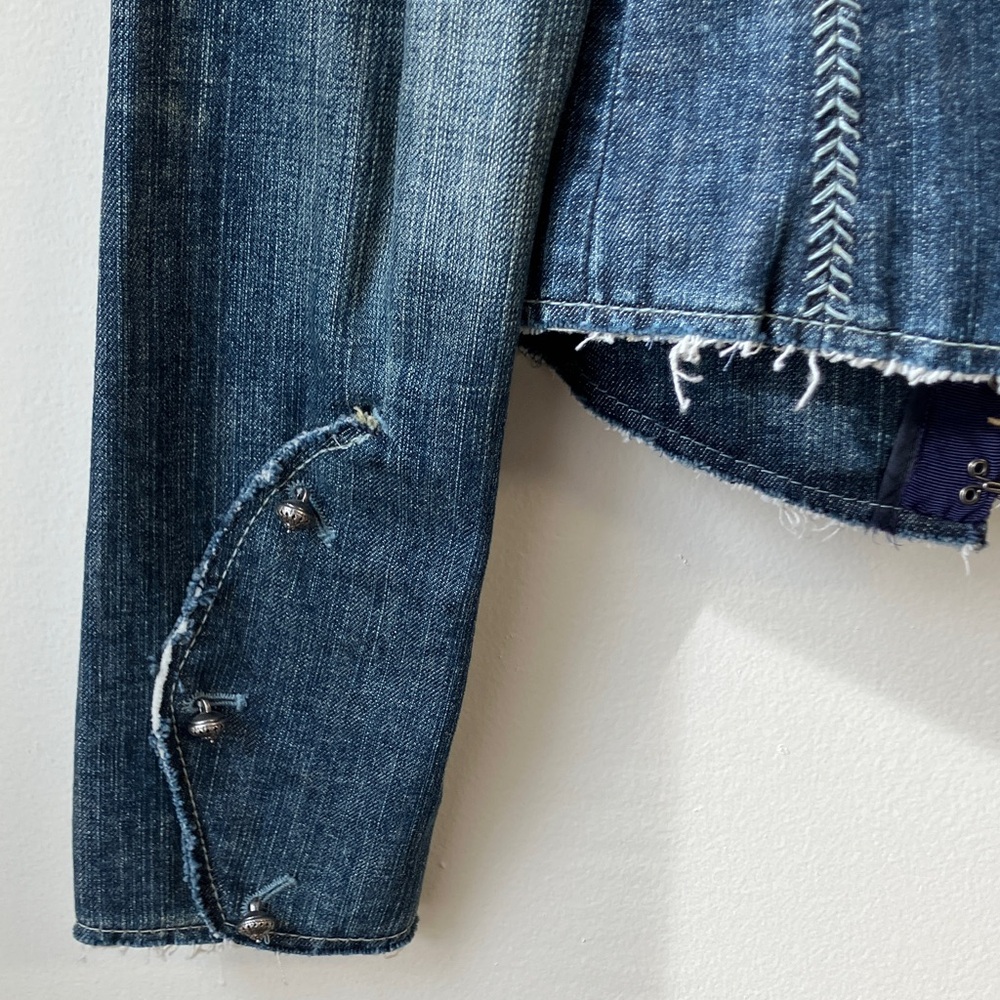 Elie Tahari Denim Jacket with Embroidered Details - Picture 9 of 15